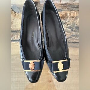 Bally Black Dress Shoes with Gold Accent